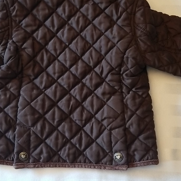 GAP Toddler Girl Brown Quilted Jacket with Removable Hood 3T - Picture 15 of 15